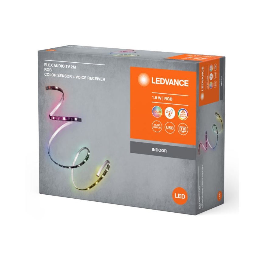 Ledvance - LED RGB Dimmable ταινία για TV με αισθητήρα FLEX AUDIO 2m LED/1,8W/5V
