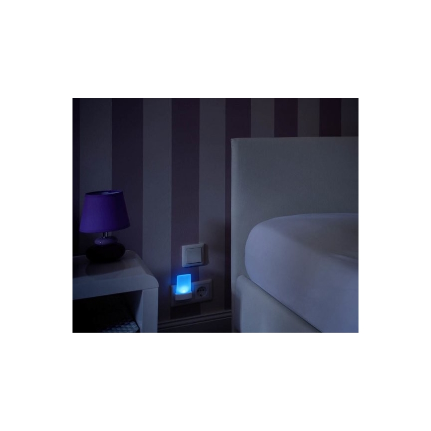 Ledvance - LED RGB Φως νυκτός με αισθητήρα LUNETTA LED/0,28W/230V