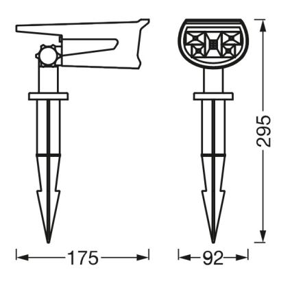 Ledvance - LED RGB Ηλιακό φωτιστικό ENDURA LED/0,5W/3,6V 1200 mAh IP44