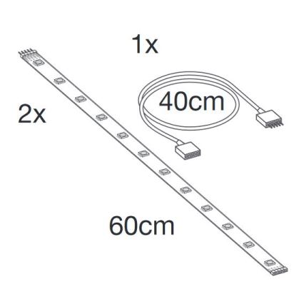 Ledvance - LED RGB+TW Extension dimming ταινία SMART+ FLEX 1,2m LED/6W/12V