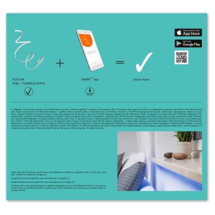 Ledvance - LED RGB+TW Ρυθμιζόμενη λωρίδα SMART+ FLEX 5m LED/16W/230V 2700K-6500K Bluetooth