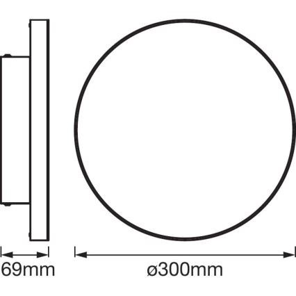 Ledvance - LED RGB+TW  Φωτιστικό οροφής με ρύθμιση φωτισμού  SMART+ FRAMELESS LED/20W/230V 3000K-6500K Wi-Fi