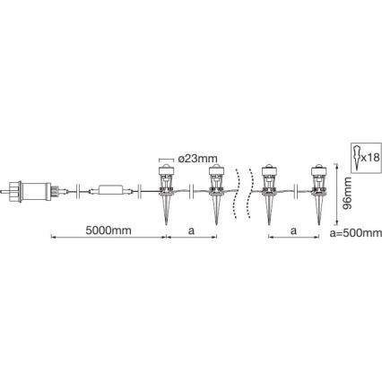 Ledvance - LED RGB Εξωτερικό διακοσμητικό φωτιστικό SMART+ DOT 18xLED/4W/230V IP65 Wi-Fi