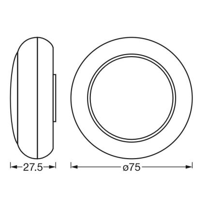 Ledvance - LED RGB Φωτιστικό νυκτός αφής DOT-IT LED/0,2W/4,5V