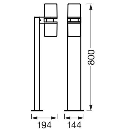 Ledvance - LED RGBW Dimmable λάμπα εξωτερικού χώρου SMART+ FLARE 2xLED/7W/230V Wi-Fi IP44