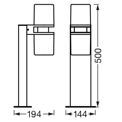 Ledvance - LED RGBW Dimmable λάμπα εξωτερικού χώρου CASCADE 2xLED/7W/230V IP44 Wi-Fi