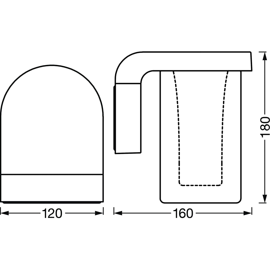 Ledvance - LED RGBW Dimmable φωτιστικό τοίχου εξωτερικού χώρου SMART+ CASCADE LED/10W/230V Wi-Fi IP44