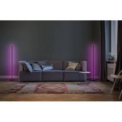 Ledvance - LED RGBW Dimmable φωτιστικό δαπέδου SMART+ FLOOR LED/14W/230V 2700-6500K Wi-Fi μαύρο + τηλεχειριστήριο
