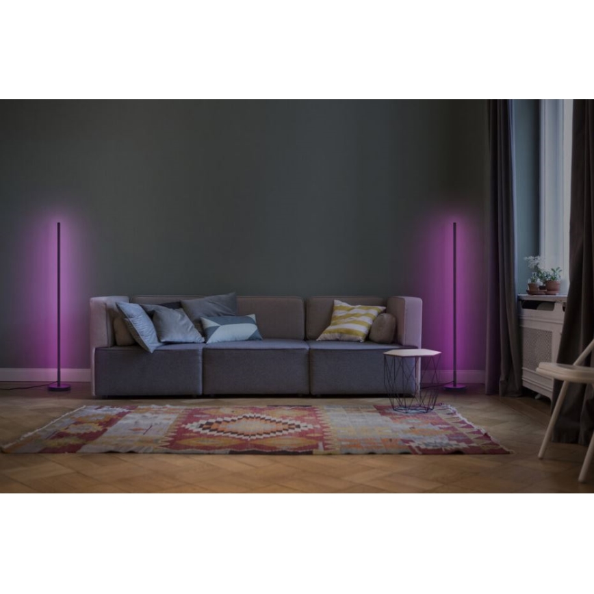 Ledvance - LED RGBW Dimmable φωτιστικό δαπέδου SMART+ FLOOR LED/14W/230V 2700-6500K Wi-Fi μαύρο + τηλεχειριστήριο