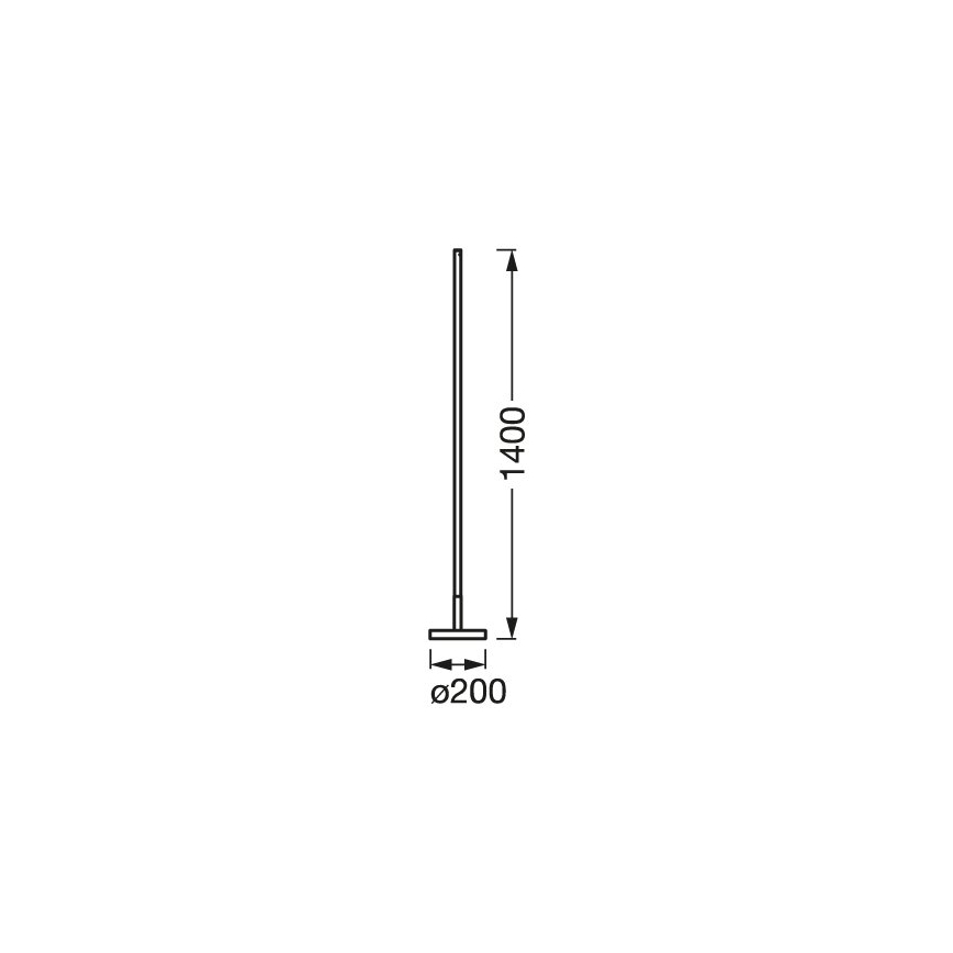Ledvance - LED RGBW Dimmable φωτιστικό δαπέδου SMART+ FLOOR LED/14W/230V 2700-6500K Wi-Fi μαύρο + τηλεχειριστήριο