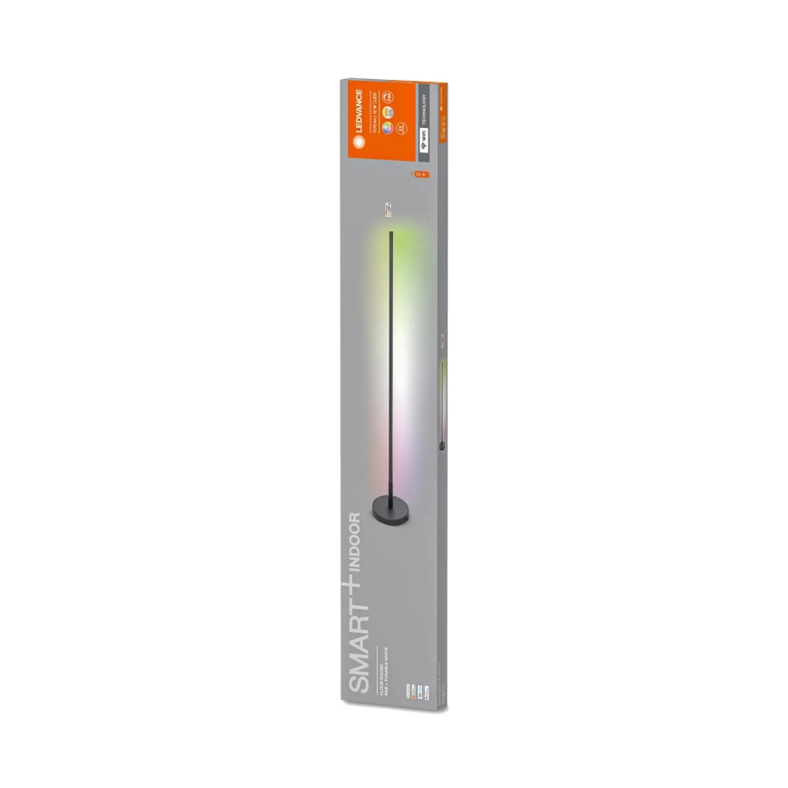 Ledvance - LED RGBW Dimmable φωτιστικό δαπέδου SMART+ FLOOR LED/14W/230V 2700-6500K Wi-Fi μαύρο + τηλεχειριστήριο