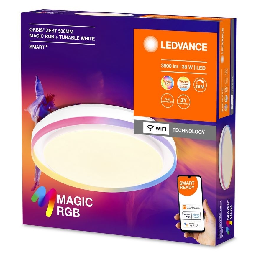 Ledvance - LED RGBW Dimmable φωτιστικό οροφής SMART+ MAGIC LED/38W/230V  2700-6500K Wi-Fi