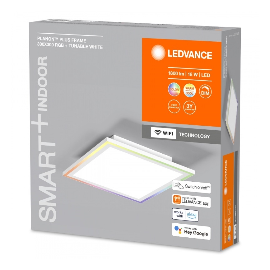 Ledvance - LED RGBW Dimmable φωτιστικό οροφής SMART+ PLANON LED/18W/230V 2700-6500K Wi-Fi