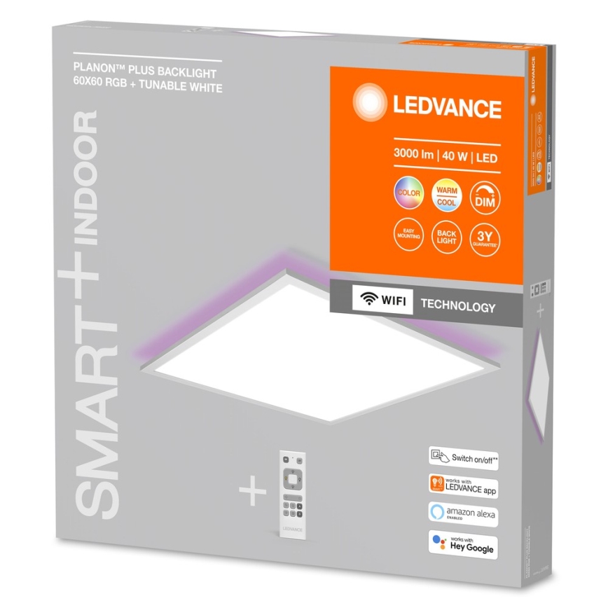 Ledvance - LED RGBW Dimmable πάνελ SMART+ PLANON LED/40W/230V 3000-6500K Wi-Fi + τηλεχειριστήριο