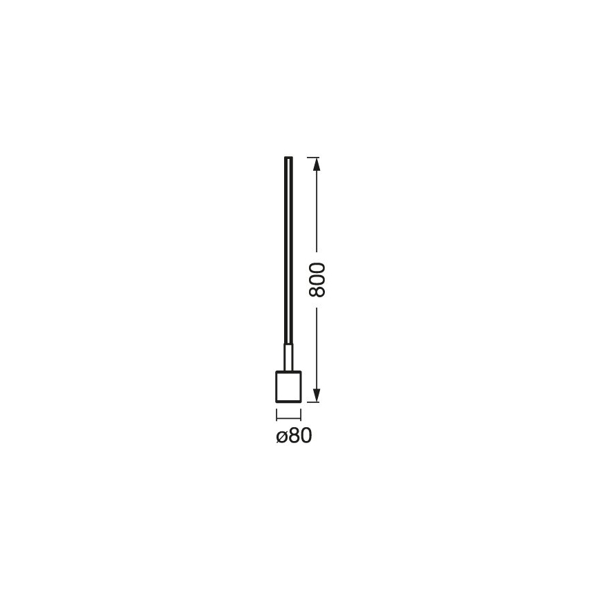Ledvance - LED RGBW Dimmable φωτιστικό δαπέδου SMART+ FLOOR LED/8W/230V 2700-6500K Wi-Fi μαύρο + τηλεχειριστήριο