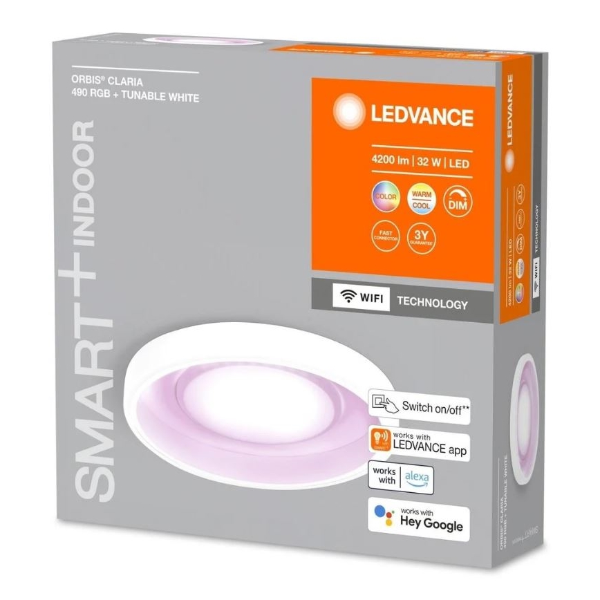 Ledvance- LED RGBW Dimmable φωτιστικό οροφής SMART+ CLARIA LED/32W/230V 2700-6500K Wi-Fi