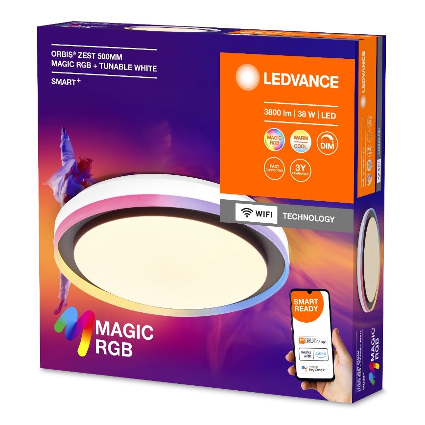 Ledvance - LED RGBW Dimmable φωτιστικό οροφής SMART+ MAGIC LED/38W/230V 2700-6500K Wi-Fi