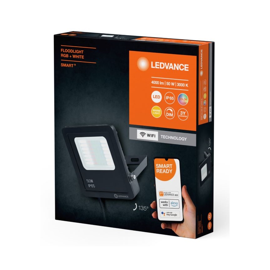 Ledvance - LED RGBW Dimming Εξωτερικού χώρου προβολέας SMART+ FLOODLIGHT LED/50W/230V IP65 Wi-Fi