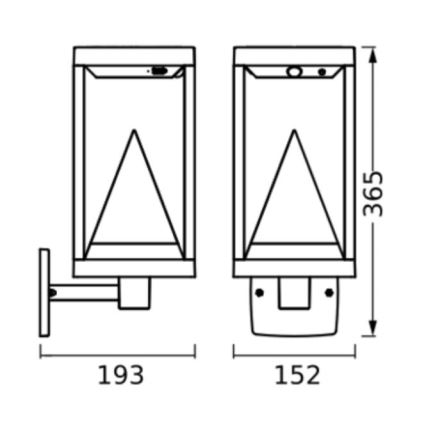 Ledvance - LED RGBW Dimmable ηλιακό φωτιστικό τοίχου με αισθητήρα SMART+ ALPS LED/6W/3,7V 2200 mAh 3000K IP44