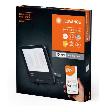 Ledvance - LED RGBW Dimming Εξωτερικού χώρου προβολέας SMART+ FLOODLIGHT LED/100W/230V IP65 Wi-Fi