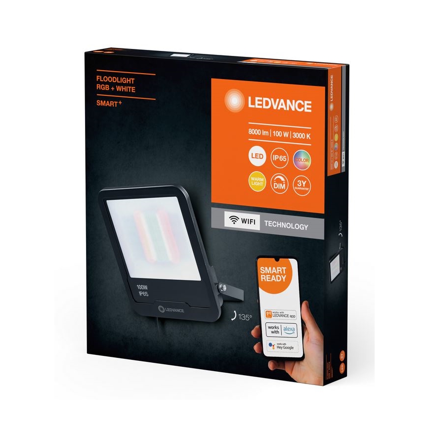 Ledvance - LED RGBW Dimming Εξωτερικού χώρου προβολέας SMART+ FLOODLIGHT LED/100W/230V IP65 Wi-Fi