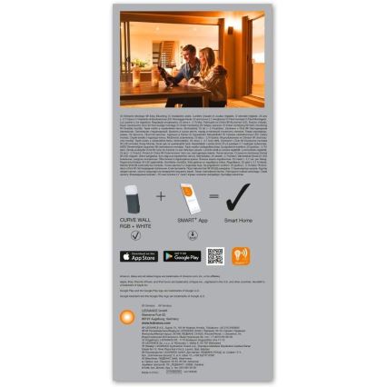 Ledvance - LED RGBW Φως τοίχου εξωτερικού χώρου SMART+ CURVE LED/9W/230V IP44