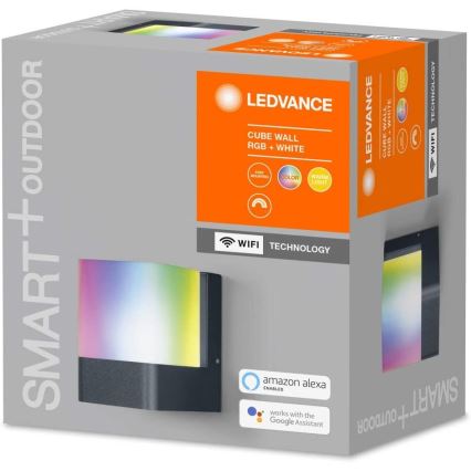Ledvance - LED RGBW Φωτιστικό τοίχου εξωτερικού χώρου SMART+ CUBE LED/9,5W/230V IP44 Wi-Fi