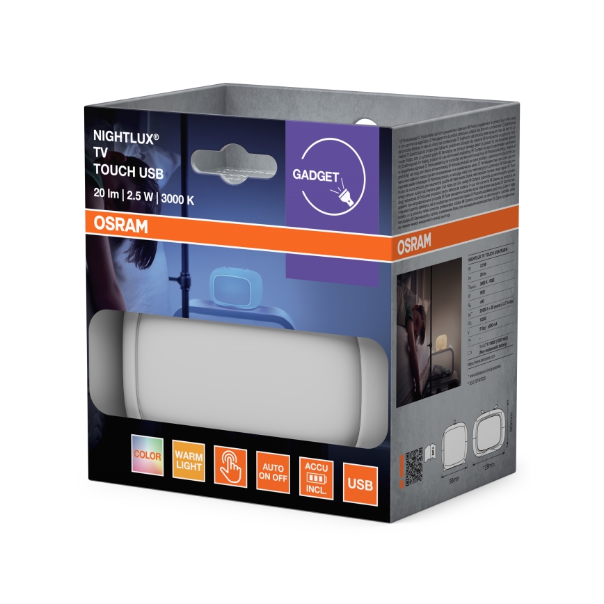 Ledvance - LED RGBW Παιδικό νυχτερινό φωτιστικό αφής TOUCH LED/2,5W/5V