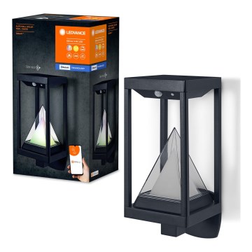 Ledvance - LED RGBW Ρυθμιζόμενο ηλιακό φωτιστικό τοίχου με αισθητήρα κίνησης και λυκόφωτος SMART+ ALPS LED/6W/3,7V 2200 mAh 3000K IP44