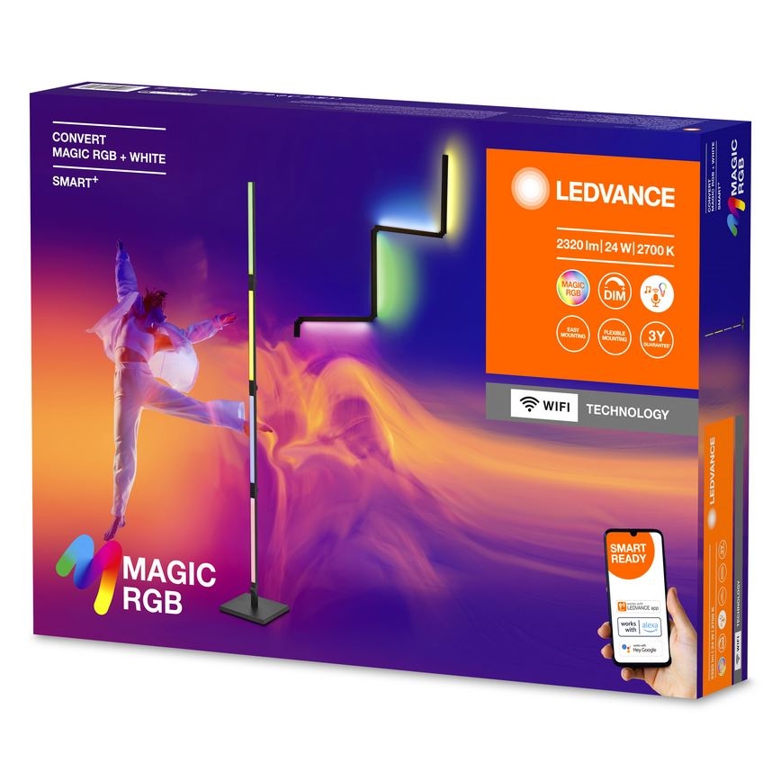 Ledvance - LED RGBW Επιδαπέδια λάμπα dimming 2σε1 SMART+ MAGIC LED/24W/230V Wi-Fi