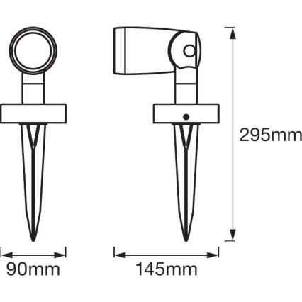 Ledvance - LED RGBW Λάμπα εξωτερικού χώρου SMART+ SPOT LED/4,5W/230V IP65 Wi-Fi