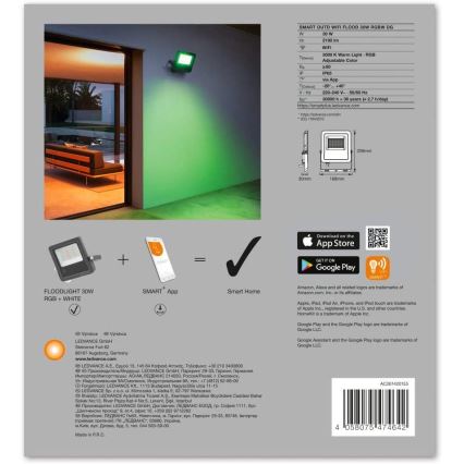 Ledvance - LED RGBW Προβολέας SMART+ FLOOD LED/30W/230V IP65 Wi-Fi