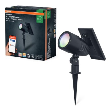 Ledvance - LED RGBW ρυθμιζόμενο ηλιακό φωτιστικό SMART+ SOLAR LED/0,6W/3,7V 2000 mAh 3000-6500K IP44