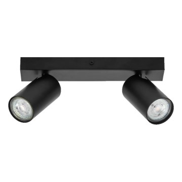 Ledvance - LED επιτοίχιο σποτ φωτιστικό OCTAGON 2xGU10/3,4W/230V 2700K μαύρο