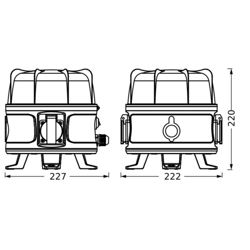 Ledvance - LED Εργασιακό Φωτιστικό με 2 Πρίζες WORKLIGHT SOCKET LED/30W/230V IP54