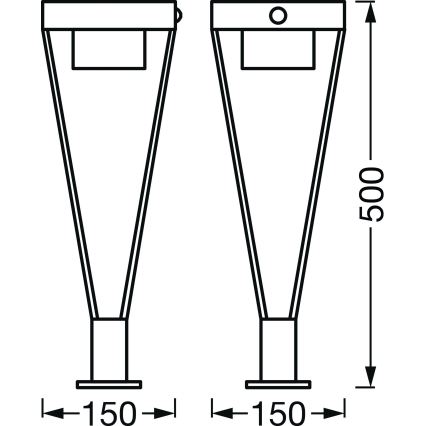 Ledvance - Εξωτερικό ηλιακό φωτιστικό LED με αισθητήρα BOUQUET LED/6W/3,7V 2200 mAh IP44