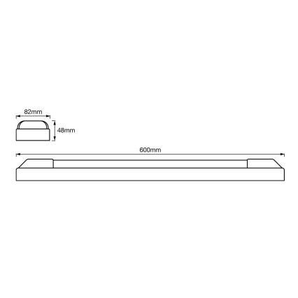 Ledvance - LED Γραμμικό φωτιστικό POWER BATTEN 2xLED/12W/230V 4000K