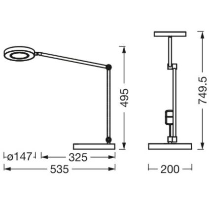 Ledvance - Επιτραπέζια λάμπα αφής dimming LED SUN@HOME LED/20W/230V 2200-5000 CRI 95 Wi-Fi