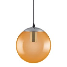 Ledvance - LED Πολύφωτο κρεμαστό BUBBLE 1xE27/8W/230V πορτοκαλί  d. 20 cm