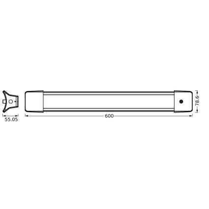 Ledvance - LED Πολύφωτο με αλυσίδα OFFICE LINE LED/24W/230V 4000K