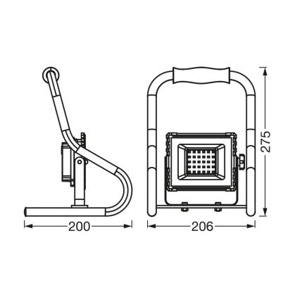 Ledvance - LED Προβολέας R-STAND LED/10W/5V IP44