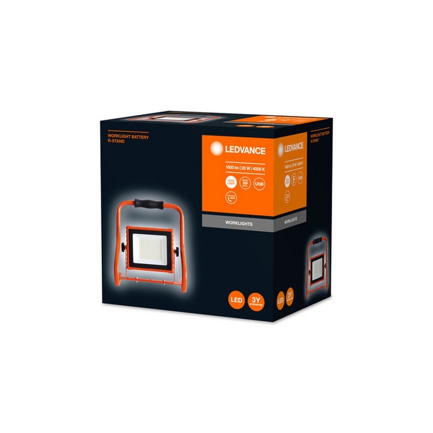 Ledvance - LED Προβολέας R-STAND LED/20W/5V 2200 mAh IP44