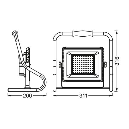 Ledvance - LED Προβολέας R-STAND LED/30W/5V IP44