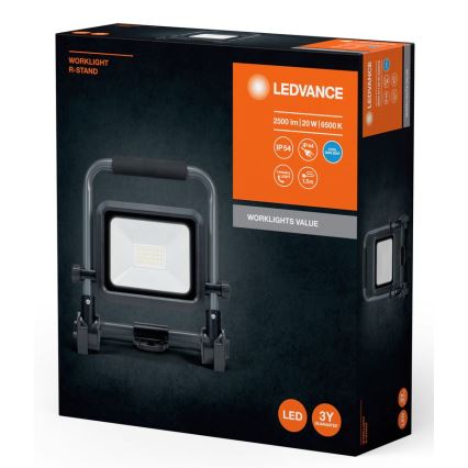 Ledvance - Προβολέας εξωτερικού χώρου LED WORKLIGHT R-STAND LED/20W/230V 6500K IP54