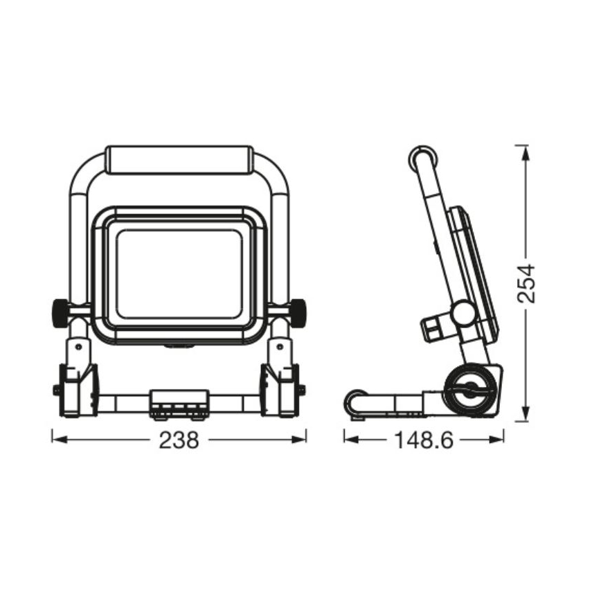 Ledvance - Προβολέας εξωτερικού χώρου LED WORKLIGHT R-STAND LED/20W/230V 6500K IP54