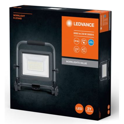 Ledvance - Προβολέας εξωτερικού χώρου LED WORKLIGHT R-STAND LED/50W/230V 6500K IP65