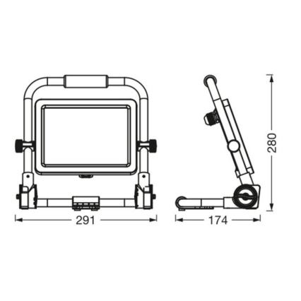 Ledvance - Προβολέας εξωτερικού χώρου LED WORKLIGHT R-STAND LED/50W/230V 6500K IP65