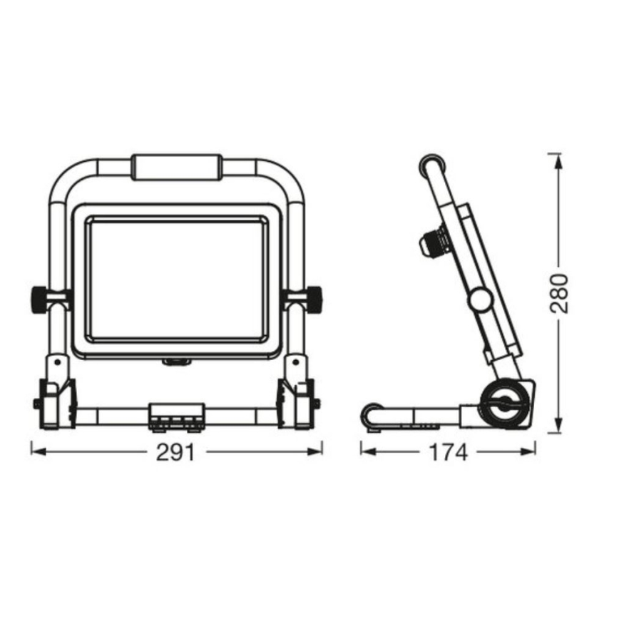 Ledvance - Προβολέας εξωτερικού χώρου LED WORKLIGHT R-STAND LED/50W/230V 6500K IP65
