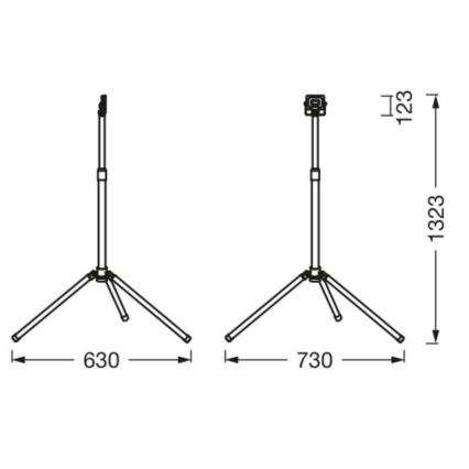 Ledvance - Προβολέας εξωτερικού χώρου LED με ένα holder WORKLIGHT TRIPOD LED/20W/230V 6500K IP65