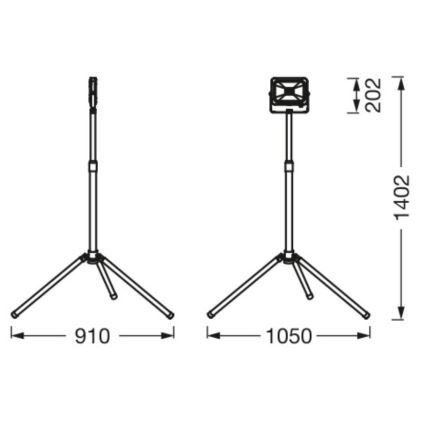 Ledvance - Προβολέας εξωτερικού χώρου LED with holder WORKLIGHT TRIPOD LED/30W/230V 6500K IP65